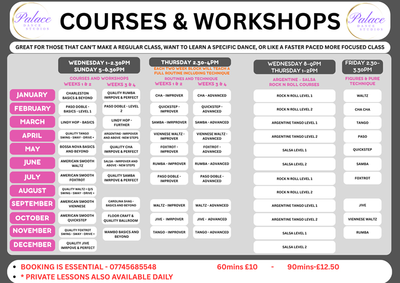 Dance Courses & Workshops